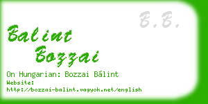 balint bozzai business card